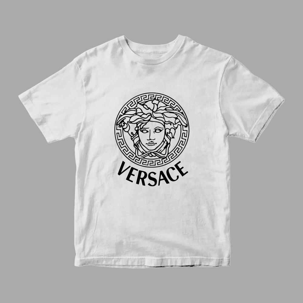 Cotton Unisex Luxury Short Sleeve Shirt Greek Medusa T Shirt White Black